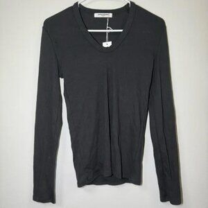 Perfectwhitetee Robyn dark gray long sleeve large